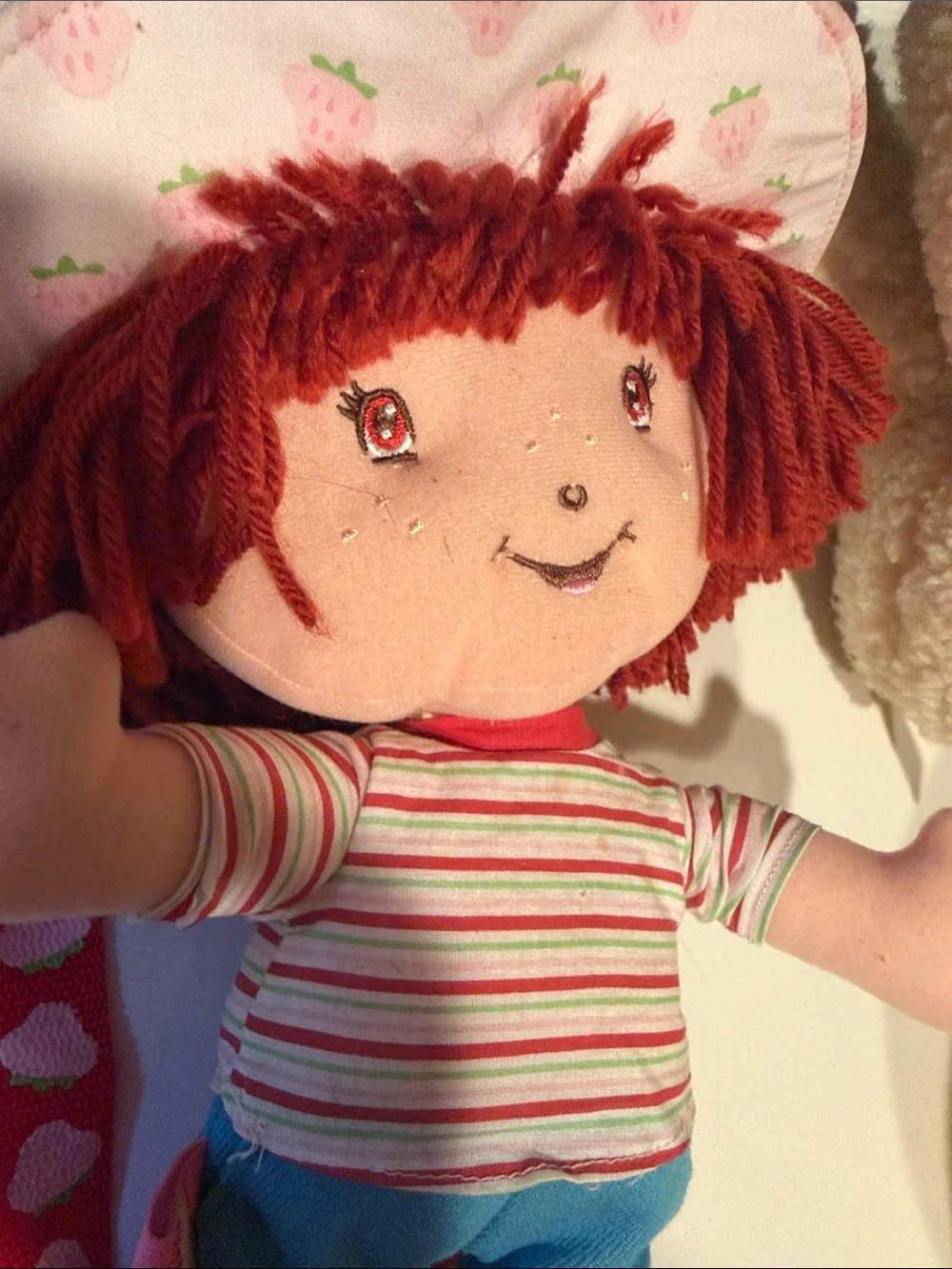 VTG 2003 Strawberry Shortcake Doll Backpack with Zip Compartment Bag